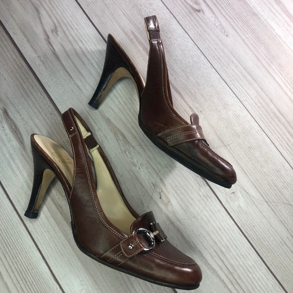 Circa - Joan & David Heel Brown Size 8 - Picture 3 of 7